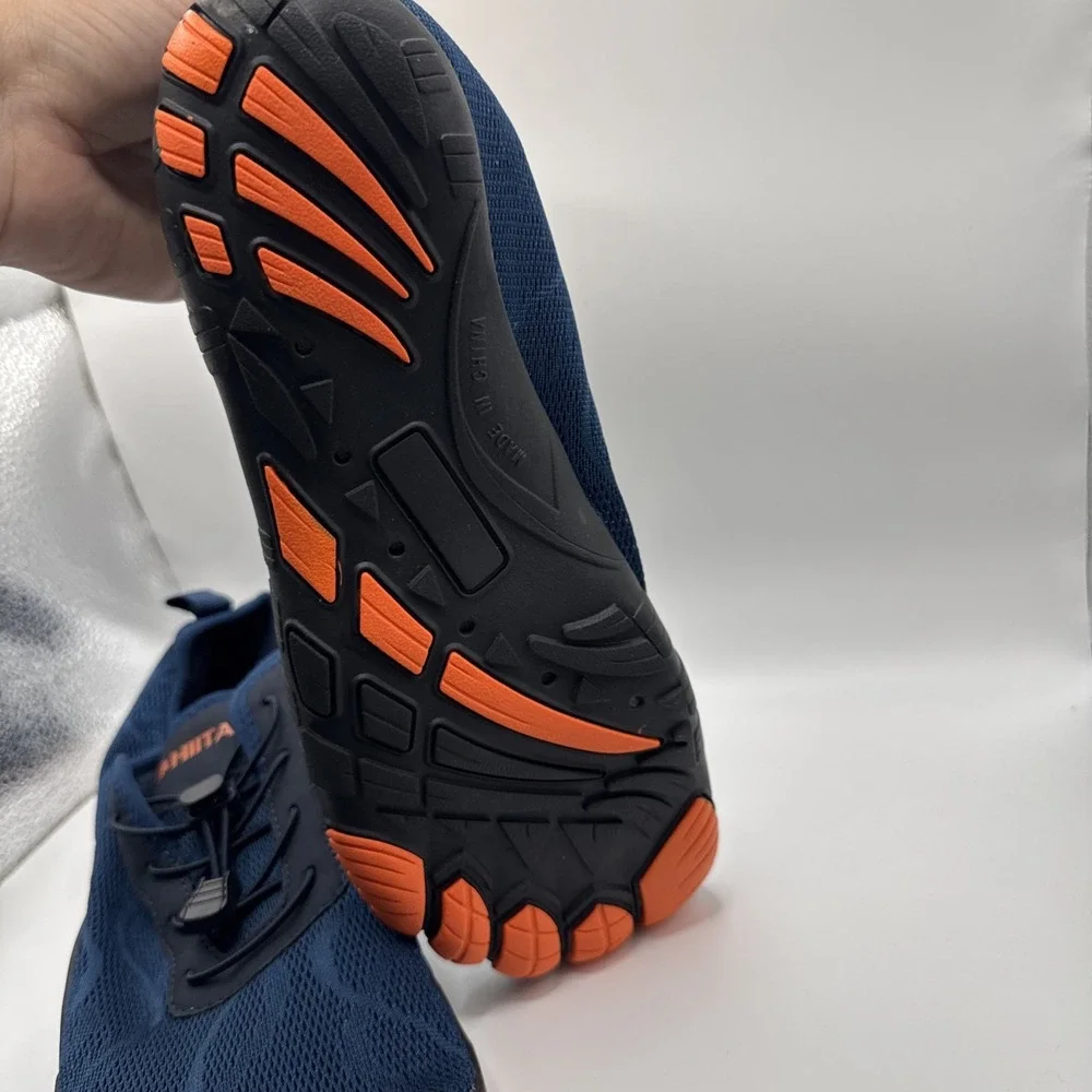 Hiitave Men 5 Wide Toes Barefoot Water Creek Shoes Navy Size 8 #823